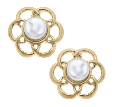 Pearl Flower Earrings