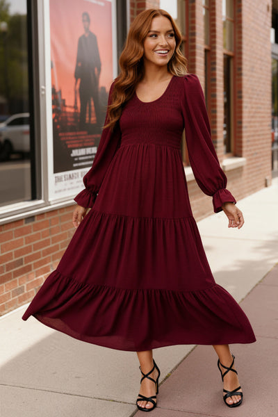 Burgundy Magic Maxi Dress - Online Only!