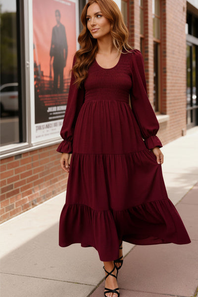 Burgundy Magic Maxi Dress - Online Only!