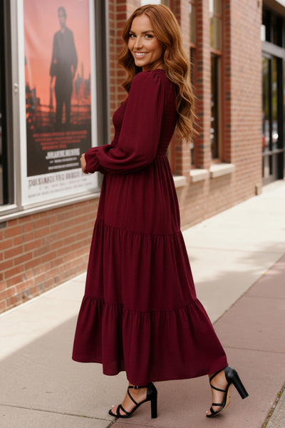 Burgundy Magic Maxi Dress - Online Only!