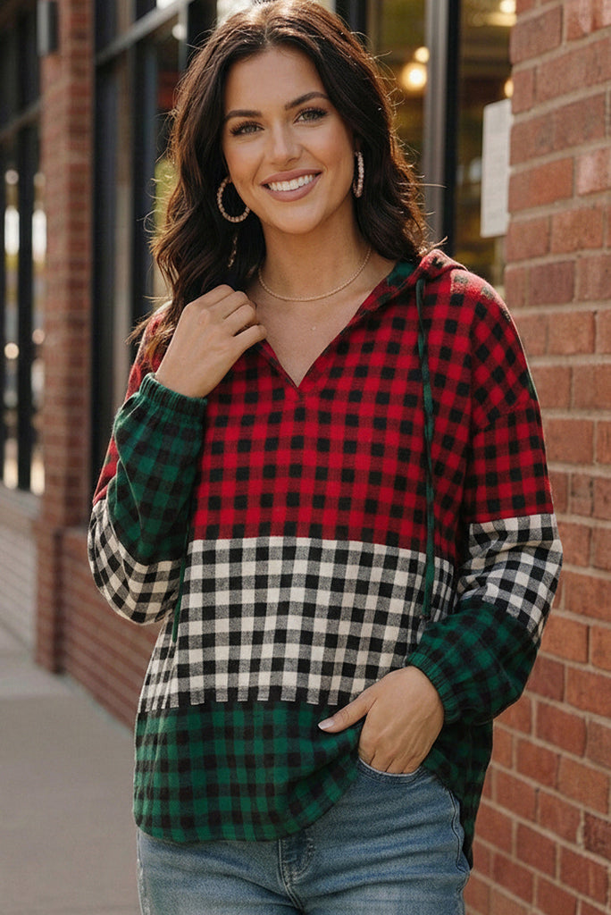 Holiday Cheer Check Hoodie - Online Only!