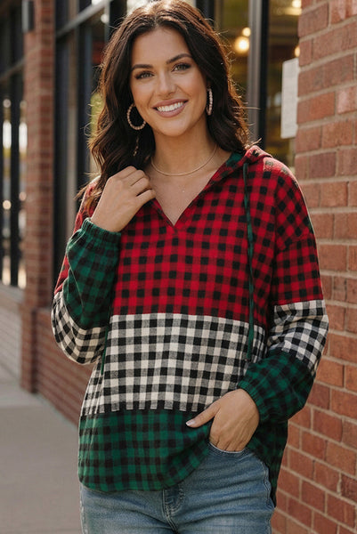 Holiday Cheer Check Hoodie - Online Only!