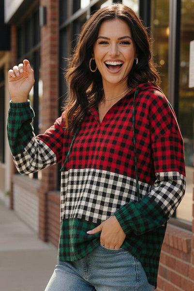 Holiday Cheer Check Hoodie - Online Only!