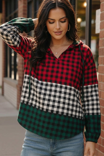 Holiday Cheer Check Hoodie - Online Only!