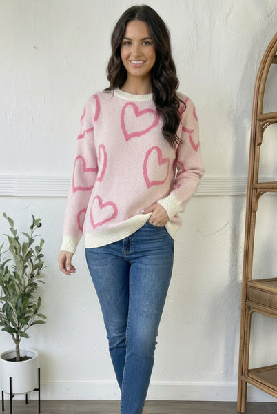 Love Notes Jacquard Sweater - Online Only!