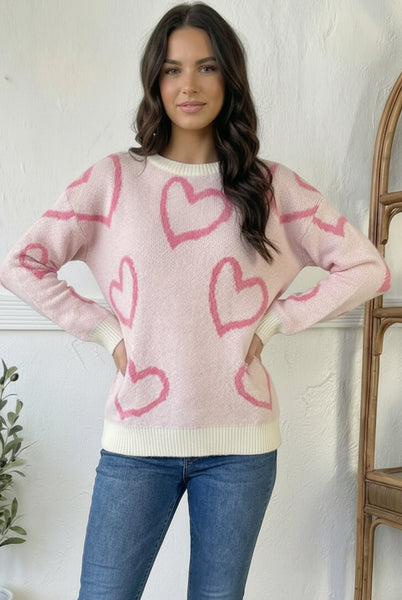 Love Notes Jacquard Sweater - Online Only!