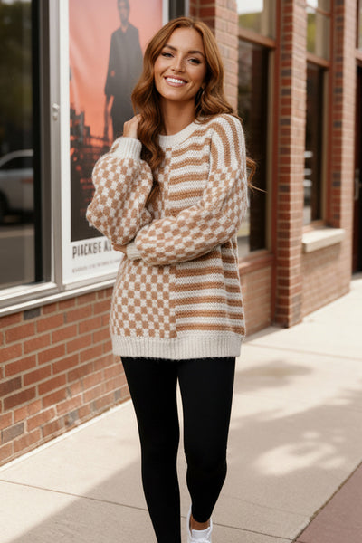 Cozy Crossroads Taupe Sweater - Online Only!