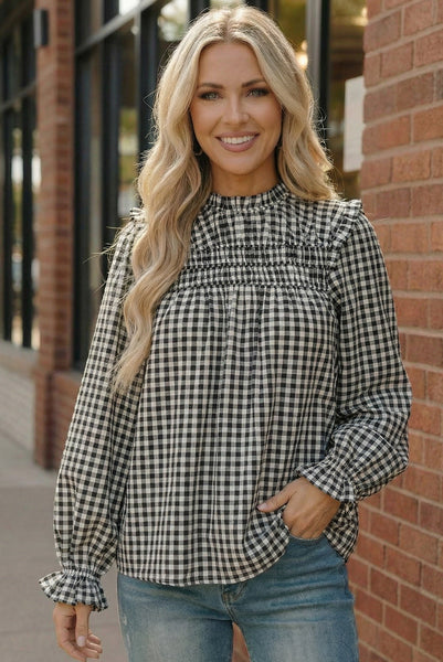 Wildwood Check White Smock - Online Only!