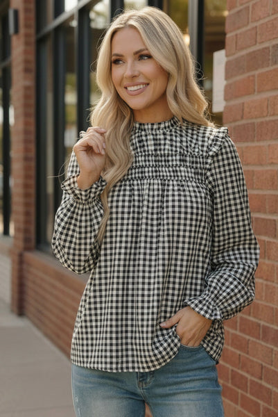 Wildwood Check White Smock - Online Only!