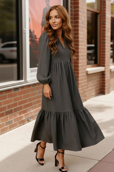 Slate Serenade Maxi Dress - Online Only!