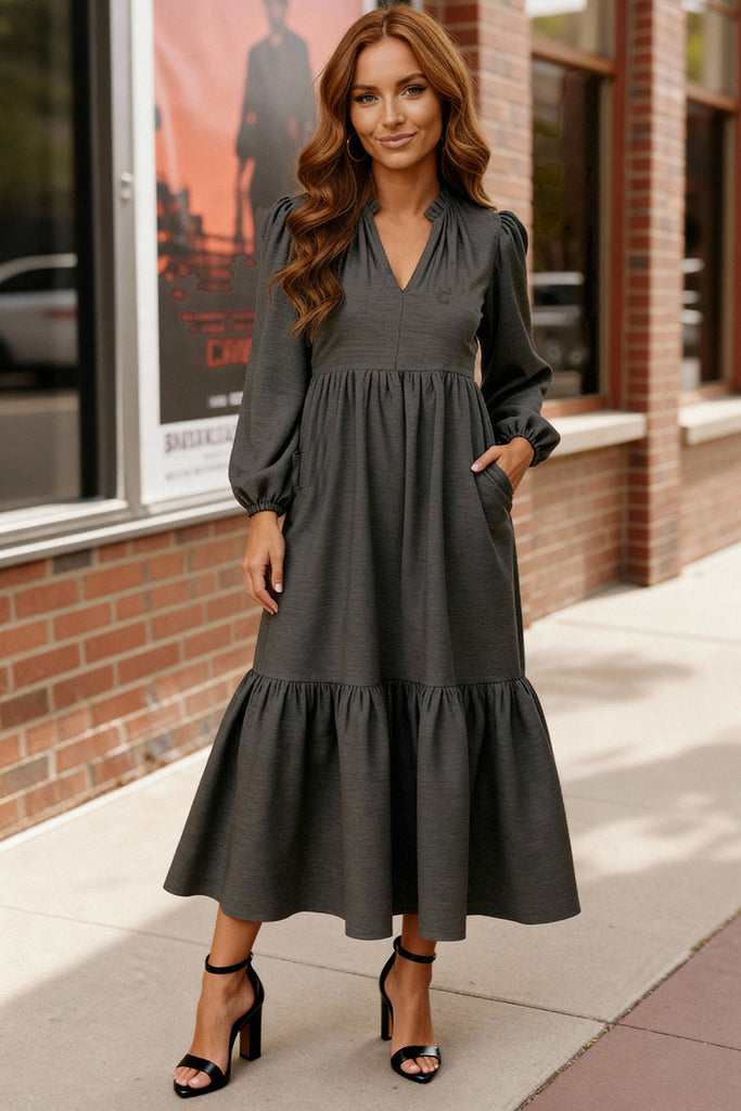 Slate Serenade Maxi Dress - Online Only!