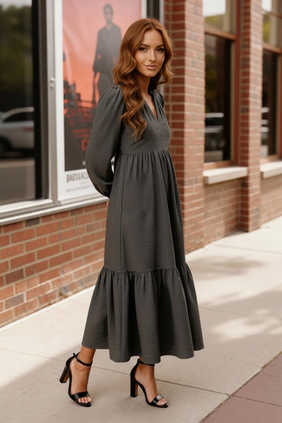 Slate Serenade Maxi Dress - Online Only!