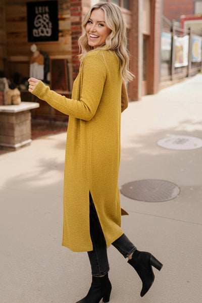 Honey Mustard Harvest Long Cardigan - Online Only!