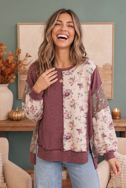 Rose Garden Floral Sweatshirt