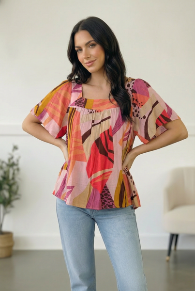 Art Walk Print Blouse