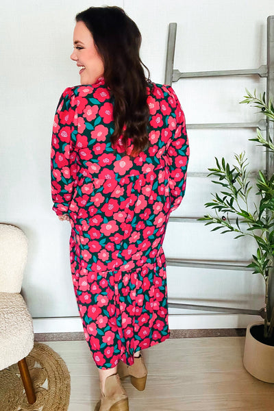 Look Adorable Ribbon Bow Tie Babydoll Tiered Maxi Dress - Online Only!