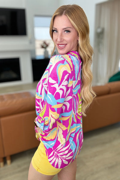 Magenta and Lime Palm Top - Online Only!