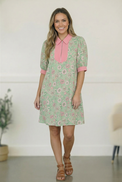 Mint Blossom Dress