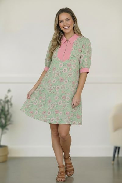 Mint Blossom Dress