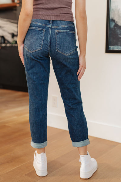 Judy Blue Midrise Cuffed Boyfriend Jeans - Online Only!