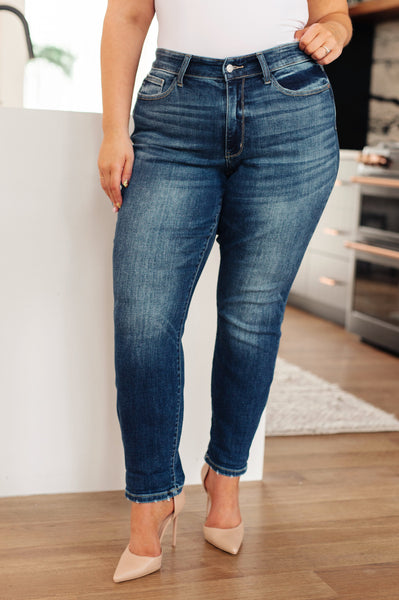 Judy Blue Midrise Cuffed Boyfriend Jeans - Online Only!