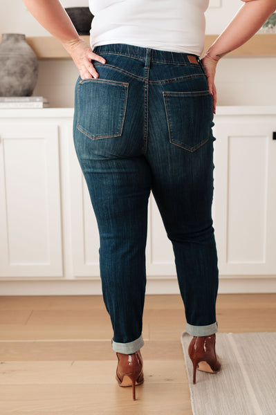 Judy Blue High Rise Pull On Double Cuff Slim Jeans - Online Only!
