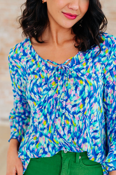 Royal Brushed Multi Bell Sleeve Top - Online Only!