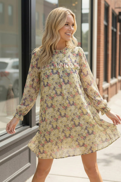 Honey Blossom Woven Lined Dress - Online Only!