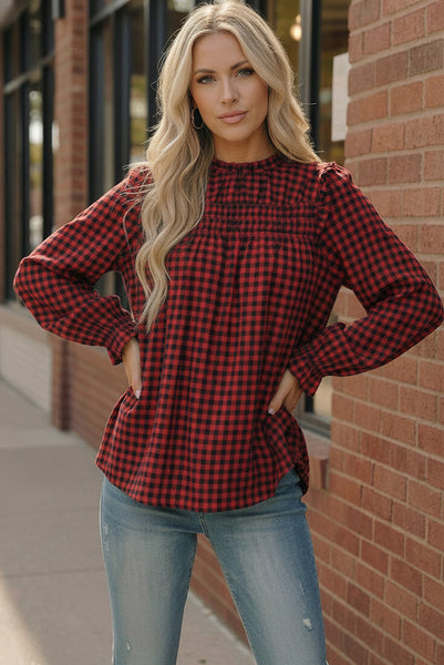 Wildwood Check Red Smock - Online Only!