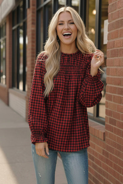 Wildwood Check Red Smock - Online Only!
