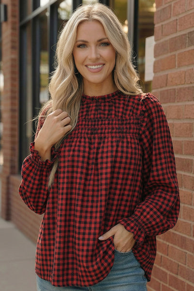 Wildwood Check Red Smock - Online Only!