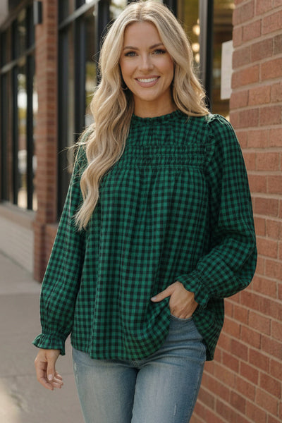 Wildwood Check Green Smock - Online Only!