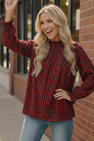 Wildwood Check Red Smock - Online Only!