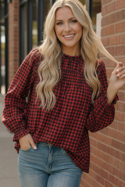 Wildwood Check Red Smock - Online Only!