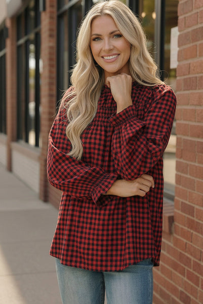 Wildwood Check Red Smock - Online Only!