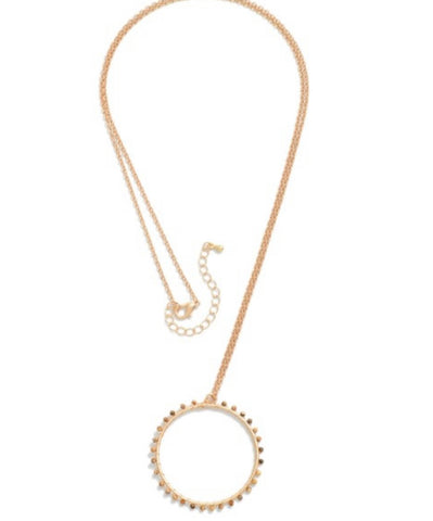 Brown Beaded Circular Necklace