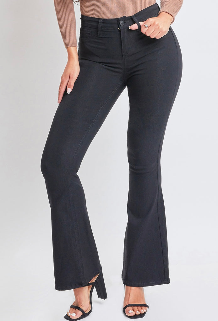 Black Hyperstretch Flare Jeans