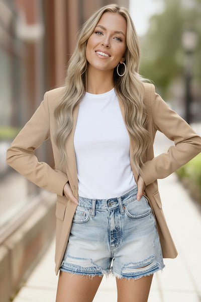 City Chic Taupe Blazer - Online Only!