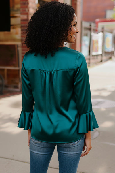 Teal Temptation Silk Blouse - Online Only!