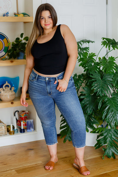Carefree Seamless Reversible Tank in Black - Online Only!