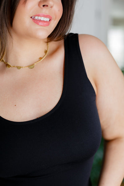 Carefree Seamless Reversible Tank in Black - Online Only!