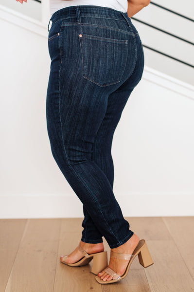 Judy Blue High Waist Hand Sanded Resin Skinny Jeans - Online Only!