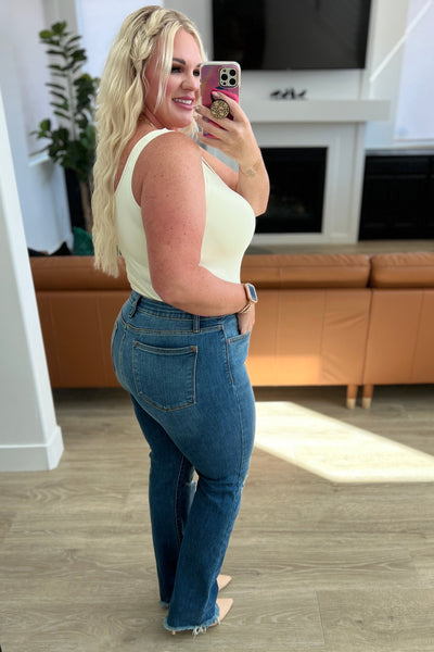 Judy Blue High Rise Distressed Straight Jeans - Online Only!