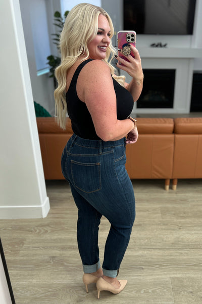 Judy Blue High Rise Pull On Double Cuff Slim Jeans - Online Only!