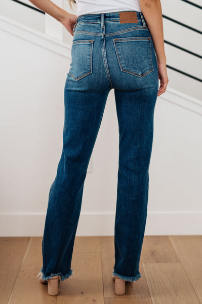Judy Blue High Rise Distressed Straight Jeans - Online Only!
