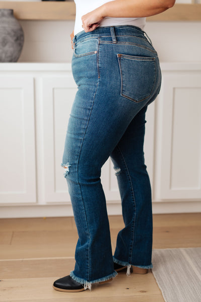Judy Blue High Rise Distressed Straight Jeans - Online Only!