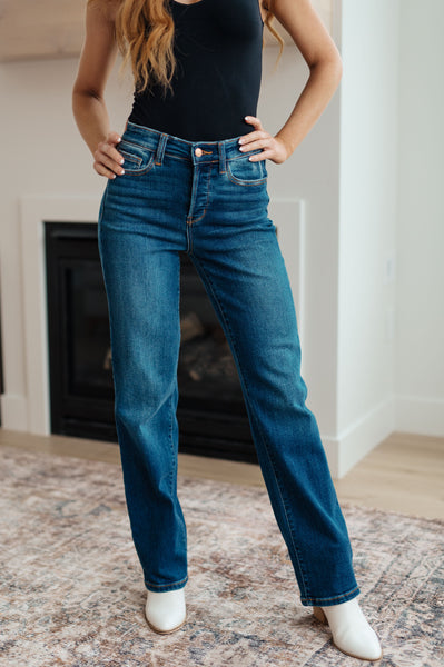 Judy Blue High Rise Button Fly Dad Jeans - Online Only!