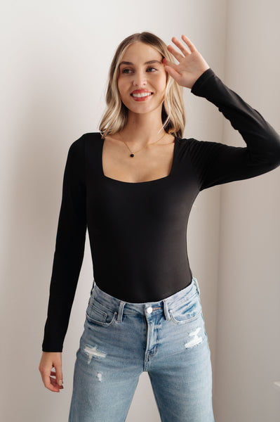 Too Good to Be True Bodysuit in Black - Online Only!