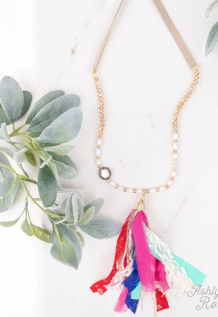 Multicolor Tassel Beaded Necklace
