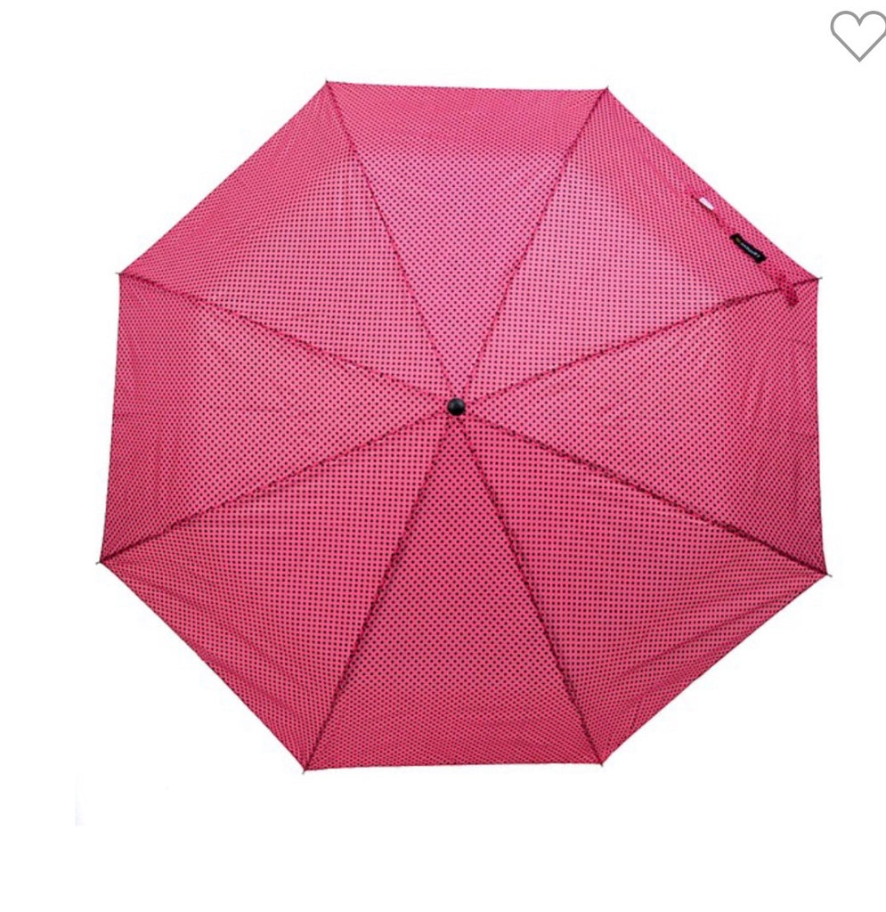 Pink Polka Dot Compact Umbrella